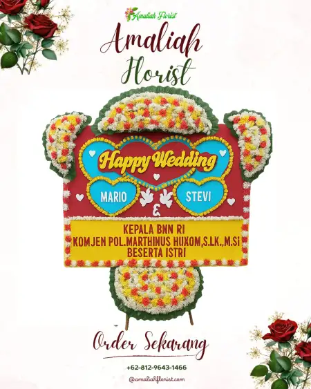 Papan Bunga Pernikahan Noborejo